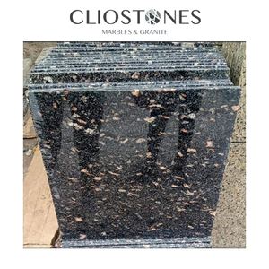 Granit d'Assouan noir de conception moderne avec la surface polie par taches orange pour des applications de villa - Product Image 3