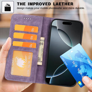 Étui de téléphone de luxe en cuir PU, portefeuille, porte-cartes, fermeture magnétique puissante, rabat pour <span class=keywords><strong>Samsung</strong></span> Galaxy S8 S9 Plus S10 <span class=keywords><strong>S10E</strong></span> Lite - Product Image 2