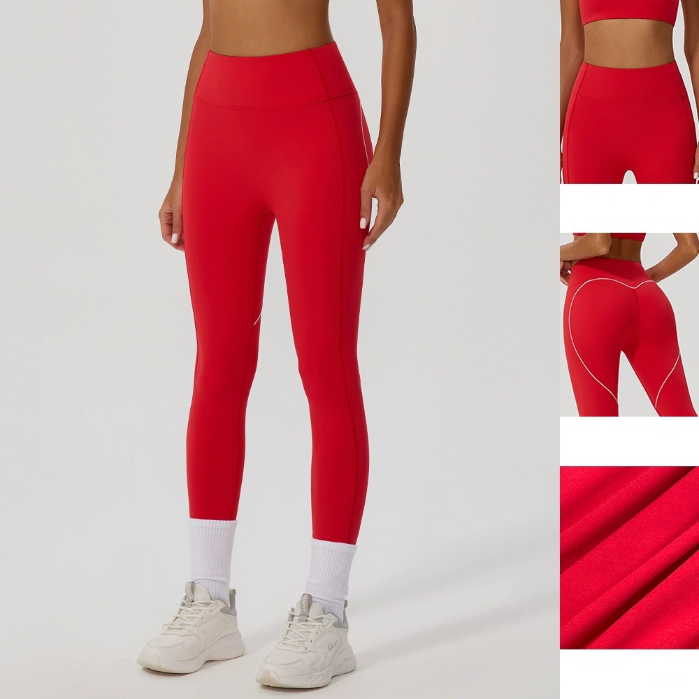 High-Waist Activewear Leggings (Z429): side profile showing stretch, rise and leg-opening fit