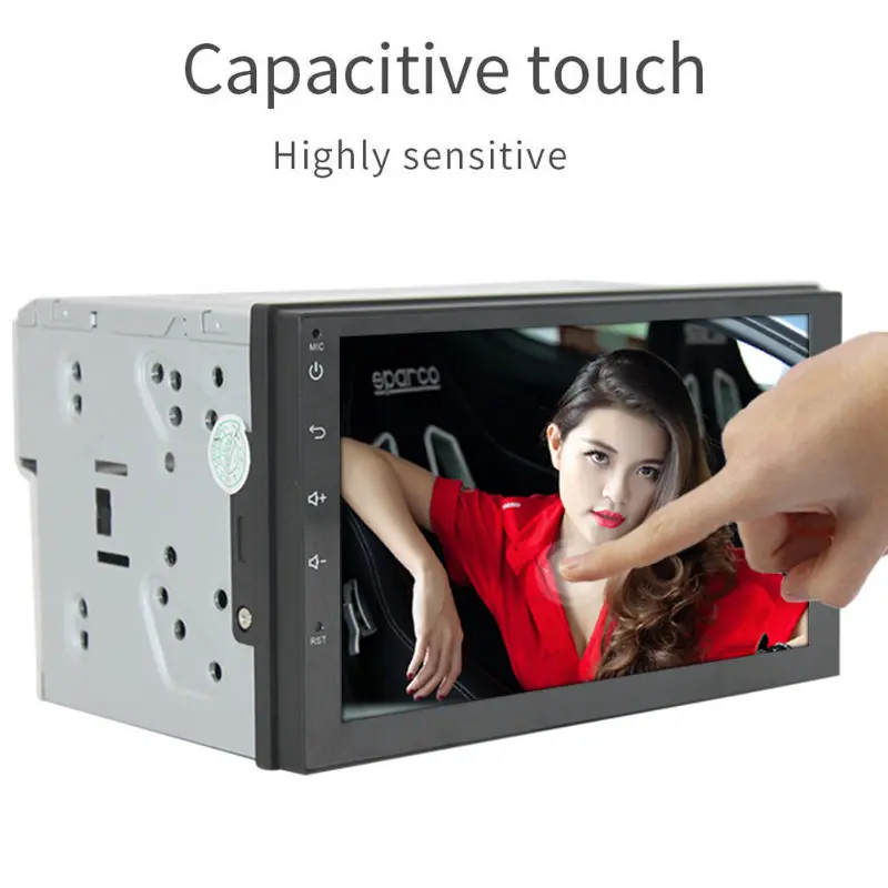 DVD With Reverse Camera Touch Screen Audio 7 inch Double 2 din Android mp3 mp5 Player Car Stereo GPS