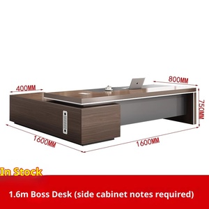 Capo ufficio tavolo e sedia combinazione moderno presidente Manager scrivania con pannello in legno Top nuovo - Product Image 6