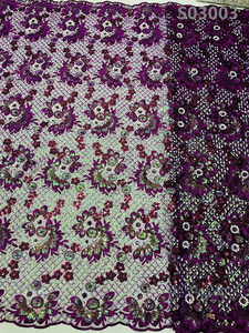 Tela africana de encaje guipur, bordado de <span class=keywords><strong>lentejuelas</strong></span> - Product Image 2