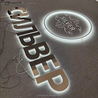 Enseignes lumineuses à lettres en relief avec éclairage LED, enseigne rétroéclairée à LED pour la décoration de magasins commerciaux, publicité extérieure