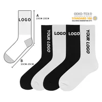 Meias de alta qualidade personalizadas de fábrica, meias de algodão brancas personalizadas com logotipo de escrita de grama