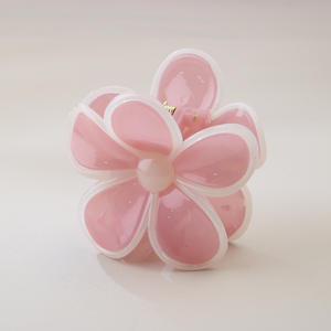 Pince à Cheveux Fleur de Printemps Style Coréen, Griffe à Cheveux Fleur de Frangipanier Couleur <span class=keywords><strong>Pastel</strong></span> Bonbon pour Femme, Épingle à Cheveux Arrière Élégante, Accessoires de Coiffure Tendance - Product Image 6