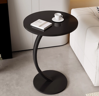 Table d'appoint ronde simple et compacte pour salon et salle à manger, idéale pour les petits appartements et maisons, table basse avec quelques coins