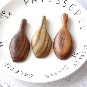 Cucharas de Madera Pequeñas al por Mayor, Cucharas de Té de Madera de Estilo Japonés Creativo con Boca Ancha y Mango Corto - Product Image 1