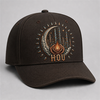 Casquette de baseball personnalisée style Old English, 5 panneaux, visière incurvée, style Dad Hat, streetwear urbain West Coast, vente en gros, faible MOQ