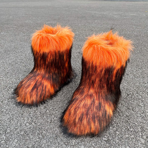 Haute qualité femmes luxe fourrure court fausse fourrure de renard hiver neige bottes en peluche chaud plate-forme chaussures anti-dérapant pour l'extérieur - Product Image 3