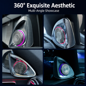 Luz Ambiental Interior de 64 Colores, Altavoz Giratorio 4D para <span class=keywords><strong>Mercedes</strong></span> Benz <span class=keywords><strong>Clase</strong></span> <span class=keywords><strong>C</strong></span> <span class=keywords><strong>W205</strong></span> 2015-2021, Accesorios de Decoración para Automóvil - Product Image 5
