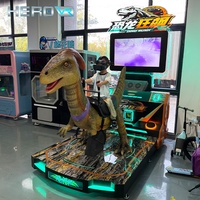 Simulateur de dinosaures immersif HEROVR avec jeu de simulation de mouvements et de tir pour parc d'attractions