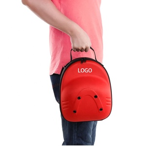 Custom Portable Hard Shell Light Blue Baseball Hat Packaging Box Carry Travel Foam Carrier Zipper Storage Bag 12 Eva Capp Case