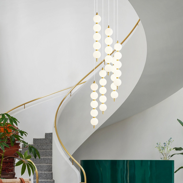 Glass Pendant Lamp Hanging Light White Modern Pendant Light Glass Ball Metal Lamp Hand Blown Nordic Modern Glass Pendant Light