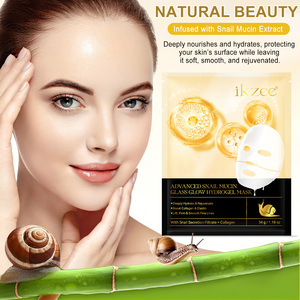 Ikzee Lot de 4 masques luminescents en verre pour le mucus <span class=keywords><strong>d</strong></span>'<span class=keywords><strong>escargot</strong></span> de qualité supérieure Masque hydrogel hydratant de nuit pour tous les types de peau - Product Image 2