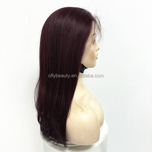Parrucca frontale in pizzo 99j in pizzo trasparente HD 100% vergine <span class=keywords><strong>capelli</strong></span> brasiliani Color rossastro rosso colore lungo disponibile piccolo grande - Product Image 5