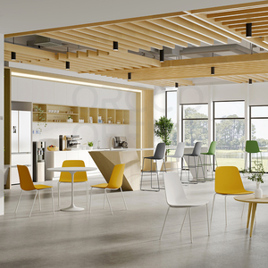Muebles para Bibliotecas de Universidades, Colegios y Escuelas Secundarias, Muebles de Estudio, Mesa y Silla Apilables de Plástico PP con Base de Acero - Product Image 2