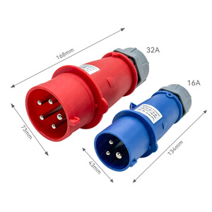 ปลั๊กไฟฟ้ากันน้ำกลางแจ้ง 32A IP66 400V สำหรับไซต์ก่อสร้าง ผลิตจากวัสดุ ABS - Product Image 3