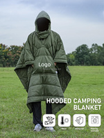 Couverture de camping à capuche Detour, isolation Sorona Thinsulate, imperméable, poncho portable 3-en-1 pour l'hiver, couette ultralégère pour l'extérieur