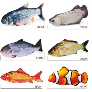 Doe, accesorios para mascotas, cargador USB, gato, pez, juguete de peluche suave, simulación <span class=keywords><strong>3D</strong></span>, baile, meneo, interacción, favores, gato, mascota, juguete para masticar - Product Image 2