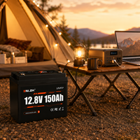 Batterie semi-solide LiFePO4 Enlzh 12,8 V 150 Ah 1920 Wh 4000 cycles (-4 à 131) pour utilisation en VR/moteur de pêche à la traîne