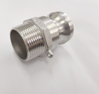 WAKAMATSU OEM 1/2- 8 4 pouces Type de connecteur à dégagement rapide Adaptateur mâle A-F Filetage femelle SS304 Accouplement Camlock en acier inoxydable