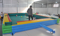 Campo de Snookball Inflable en Oferta, Juego de Snookball Gigante, Billar Enorme con Pelota de Fútbol