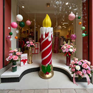 Candele Natalizie Decorative con Albero, Babbo Natale e Pupazzo di Neve, Regalo Artigianale per Decorazioni Natalizie - Product Image 6