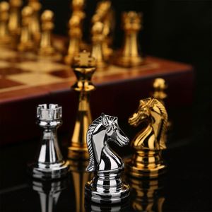 Custom Magnetic Metal Pieces <b>Set</b> With Elegant <b>Wooden</b> <b>Chess</b> Board High Quality Tournament Chessmen Home Office Decor Gift - Product Image 1
