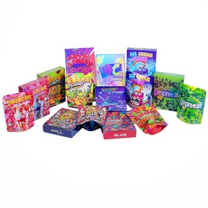 Imprimé Unique Spécial Découpé Forme Irrégulière Comestible Cali Packs 8th Plug Odeur Preuve 3.5 Die Cut Mylar Sacs avec Boîtes - Product Image 1