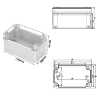 130*80*70mm IP67 AG Series listrik Terminal luar ruangan Casing PCB ukuran disesuaikan plastik ABS tahan air kotak persimpangan