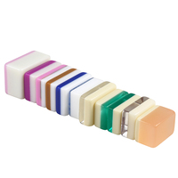 Ubin Mahjong Akrilik Warna Pastel Kustom 3-Lapisan Standar Permainan Mahjong Amerika untuk Ruang Mahjong