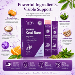 OKTW FastSlim - Barritas de Gelatina con Sabor a <span class=keywords><strong>Naranja</strong></span>, Supresor del Apetito, Acelerador del Metabolismo, Soporte para el Control de Peso, Listo para Enviar - Product Image 3