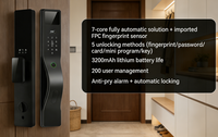 Cerradura Inteligente de Seguridad con App Tuya/TT Lock, Desbloqueo por Huella Dactilar, Tarjeta IC, Almacenamiento en Tarjeta de Memoria, Aleación de Zinc-Hierro Grado C, para Puerta de Madera/Latón