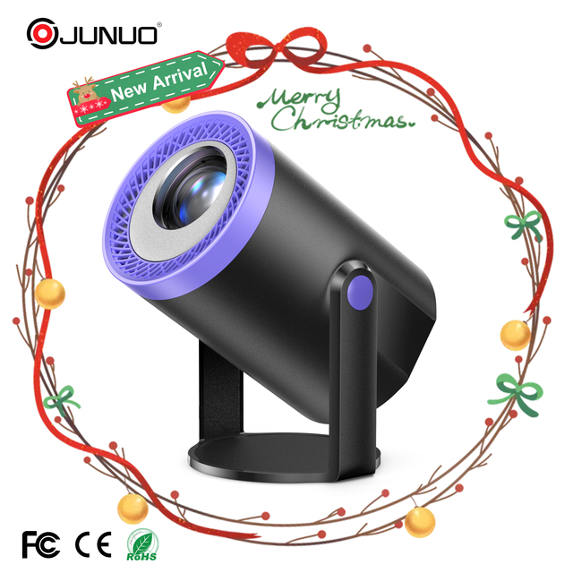 Portable Smart Mini Projector 4K Supported 720P LCD Projector for Camping Movie and Apartment Cinema