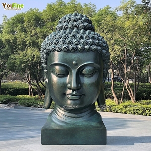 Statue de tête de <span class=keywords><strong>Bouddha</strong></span> en bronze moulé <span class=keywords><strong>pour</strong></span> l'extérieur, idéale <span class=keywords><strong>pour</strong></span> la méditation, les jardins, les temples, les retraite, les cours <span class=keywords><strong>zen</strong></span>, les places publiques, les parcs, les hôtels, les villas, les propriétés, l'art asiatique - Product Image 5