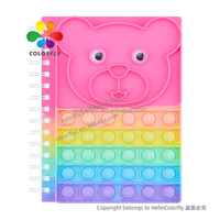 Vente en gros de poppet en silicone populaire couverture sensorielle colorée bulle push Tie Dye kawaii papeterie fidget Pop bloc-notes bloc-notes
