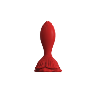 Borka en silicone souple en forme de rose veloutée 03, plug anal vibrant à base incurvée, étanche IPX7, 9 modes de vibration, sûr et confortable - Product Image 5