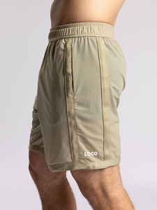 Shorts de sport personnalisés en nylon et élasthanne pour hommes, entrejambe de 4,5 pouces, séchage rapide, pour la course et l'entraînement en salle de sport, fabricant - Product Image 1