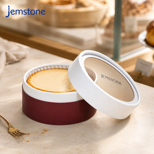 Tube en carton personnalisé de qualité supérieure pour gâteaux et desserts, emballage cylindrique résistant au four, boîte ronde en carton pour cheesecake avec fenêtre - Product Image 3