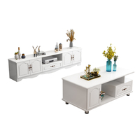 Meuble TV moderne minimaliste économie petit appartement support TV et ensemble de table à thé salon nouveau Style nordique blanc casier un
