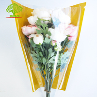 Pots de fleurs personnalisables en forme de cœur, imprimés en sérigraphie sur papier kraft-BOPP, avec soufflets latéraux en maille, Flexiloop, recyclables, pour cadeaux floraux et artisanat