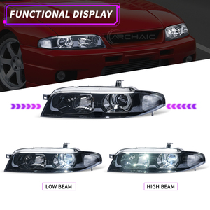 โบราณไฟหน้ารถสำหรับนิสสันสกายไลน์ R33 GTR <span class=keywords><strong>GT</strong></span>-R BCNR33ไฟหน้า LED 1995-1998อะไหล่อัพเกรด (ไม่ใช่สำหรับ GTS gtst) - Product Image 4