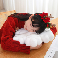 Coussin en peluche super doux personnalisé en forme de flocons de neige de Noël, rembourré en coton PP, pour soulager le stress, coussin de sommeil, décoration de canapé, Noël