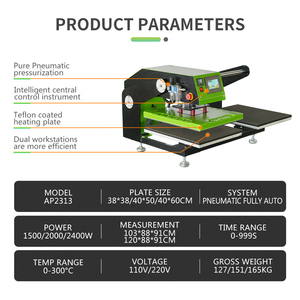 Auplex Automatic Pneumatic Presser <b>Machine</b> Heat Press <b>Printing</b> for <b>Clothes</b> Heat Transfer Tags for Manufacturing Plants - Product Image 5