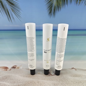 30ML White <b>Plastic</b> <b>Tube</b> For White Sunscreen Glass Skin SPF 50+ UVA/UVB Cosmetic Squeeze Packaging Soft Sunscreen <b>Tube</b> - Product Image 4