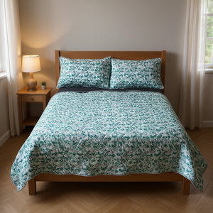 Cubrecama Acolchado Wines, Tamaño King, Diseño Floral, Microfibra Reversible con Fundas de Almohada, Estilo Clásico - Product Image 2