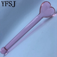 Dildo géant à double tête en verre borosilicate pour femmes, rose, écologique