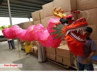 Disfraz de Danza del Dragón LED para el Año Nuevo Chino con Danza del León y Linterna de Dragón, Material de Espuma de PVC, Tapete Enrollable