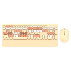 Geezer nhiều màu sắc ưa thích 2.4GHz Bàn phím không dây và chuột kết hợp với tay còn lại đầy màu sắc - Product Image 2