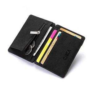 Slim Unisex PU <b>Wallet</b> With <b>Zip</b> Coin Pocket And Card Slots For Everyday Use - Product Image 5